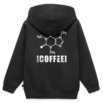 Coffee chemistry formula - Kids Premium Organic Zip-up Hoodie - black - Back - AI Model Kid Male (0cm)