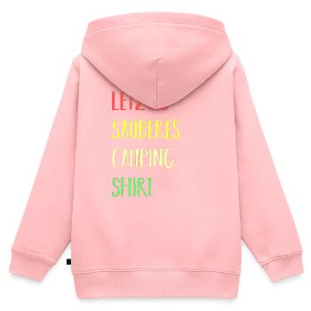 Letztes sauberes Camping Shirt - Kinder Premium Organic Zip Hoodie - Rosa - Hinten - AI Model Kid Female (0cm)