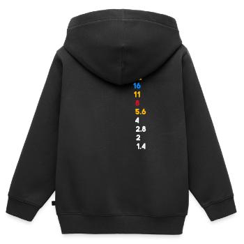 La photographie | Photographes | photographe - Sweat Premium à capuche zippé enfant bio - noir - Dos - AI Model Kid Male (0cm)