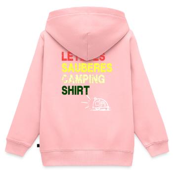 Letztes sauberes Camping Shirt - Kinder Premium Organic Zip Hoodie - Rosa - Hinten - AI Model Kid Female (0cm)