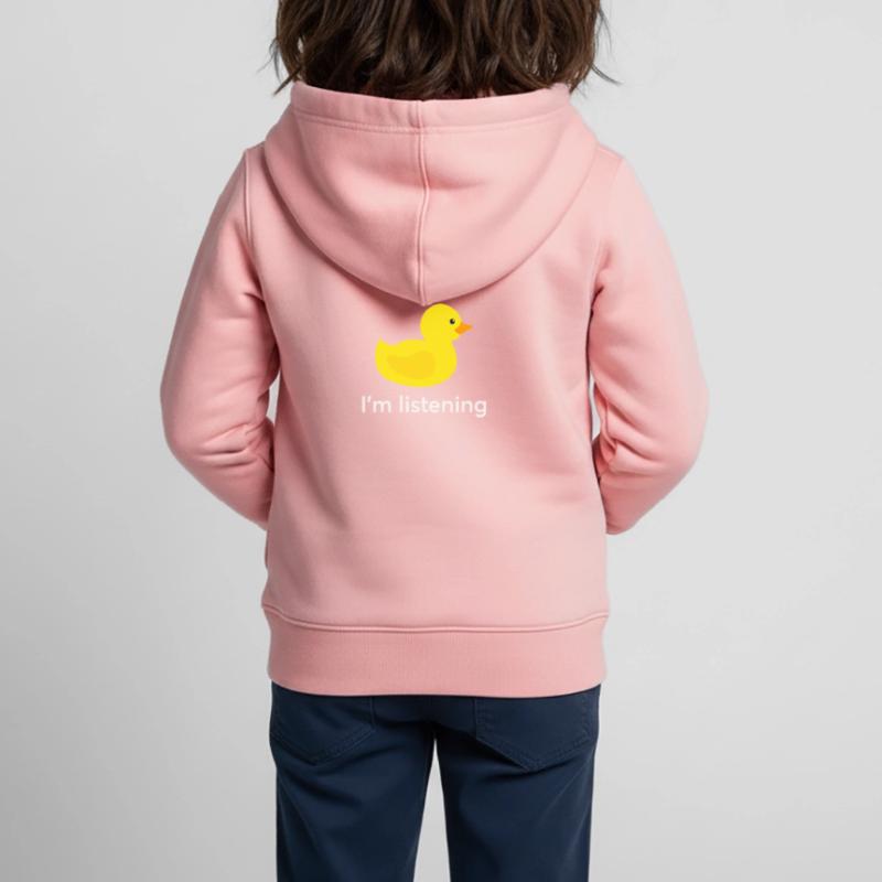 Programmer rubber duck debug Kids Premium Organic Zip-up Hoodie