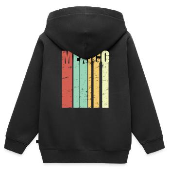 Mexiko Stadt Mexico City Geschenk Vintage - Kinder Premium Organic Zip Hoodie - Schwarz - Hinten - AI Model Kid Male (0cm)