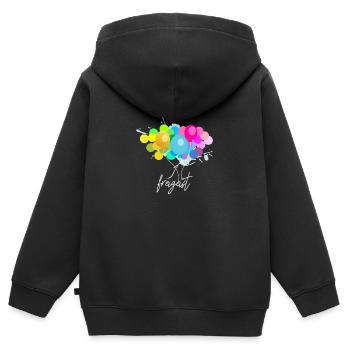 Ballons Hipster - Kinder Premium Organic Zip Hoodie - Schwarz - Hinten - AI Model Kid Male (0cm)