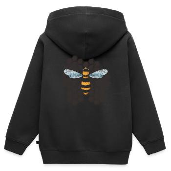Biene - Kinder Premium Organic Zip Hoodie - Schwarz - Hinten - AI Model Kid Male (0cm)