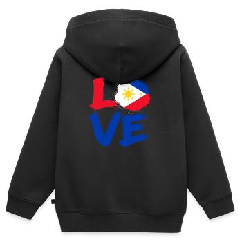 Philippines - Sweat Premium à capuche zippé enfant bio - noir - Dos - AI Model Kid Male (0cm)