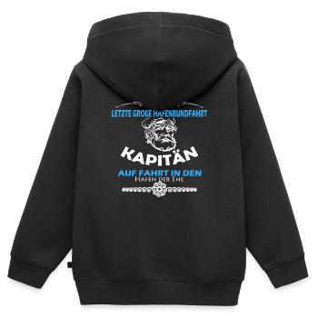 Hafen der Ehe - Kinder Premium Organic Zip Hoodie - Schwarz - Hinten - AI Model Kid Male (0cm)