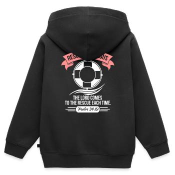 Religion, Jesus, Glaube, Gott, Kirche, katholisch - Kinder Premium Organic Zip Hoodie - Schwarz - Hinten - AI Model Kid Male (0cm)
