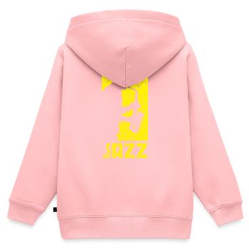jazz - Sweat Premium à capuche zippé enfant bio - rose - Dos - AI Model Kid Female (0cm)