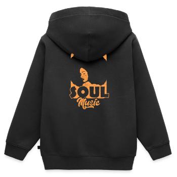 Soul music - Kids Premium Organic Zip-up Hoodie - black - Back - AI Model Kid Male (0cm)