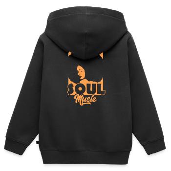 Soul Music - Kids Premium Organic Zip-up Hoodie - black - Back - AI Model Kid Male (0cm)