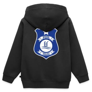 Maître piscine Piscine - Sweat Premium à capuche zippé enfant bio - noir - Dos - AI Model Kid Male (0cm)