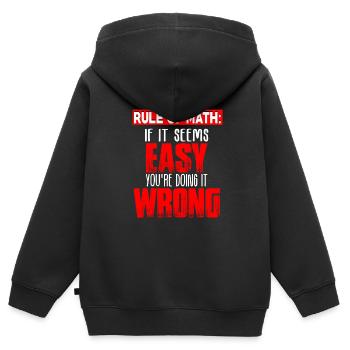 Mathématicien mathématique - Sweat Premium à capuche zippé enfant bio - noir - Dos - AI Model Kid Male (0cm)