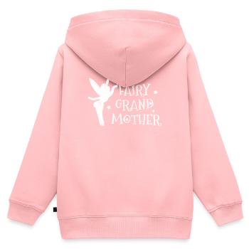 Fee Großmutter - Kinder Premium Organic Zip Hoodie - Rosa - Hinten - AI Model Kid Female (0cm)