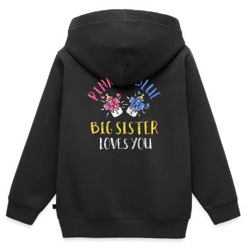 douche bébé - Sweat Premium à capuche zippé enfant bio - noir - Dos - AI Model Kid Male (0cm)