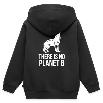 Tierschützer - Kinder Premium Organic Zip Hoodie - Schwarz - Hinten - AI Model Kid Male (0cm)