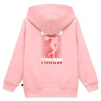 Diskus Diskuswurf Diskuswerfen Leichtathletik - Kinder Premium Organic Zip Hoodie - Rosa - Hinten - AI Model Kid Female (0cm)