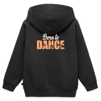 danse - Sweat Premium à capuche zippé enfant bio - noir - Dos - AI Model Kid Male (0cm)