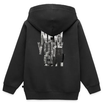 New York City Manhattan skyline - Sweat Premium à capuche zippé enfant bio - noir - Dos - AI Model Kid Male (0cm)