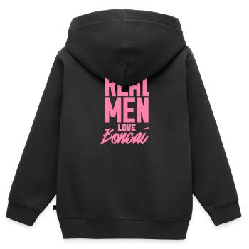 Pflanze - Kinder Premium Organic Zip Hoodie - Schwarz - Hinten - AI Model Kid Male (0cm)