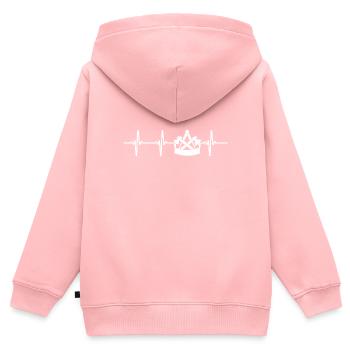Charpentier EKG Charpentier Cadeau - Sweat Premium à capuche zippé enfant bio - rose - Dos - AI Model Kid Female (0cm)