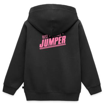 Bungee Jumping - Kinder Premium Organic Zip Hoodie - Schwarz - Hinten - AI Model Kid Male (0cm)