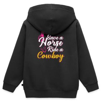 Redneck Trailer Park Geschenk I Wohnwagen - Kinder Premium Organic Zip Hoodie - Schwarz - Hinten - AI Model Kid Male (0cm)