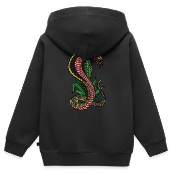 COBRA - Sweat Premium à capuche zippé enfant bio - noir - Dos - AI Model Kid Male (0cm)