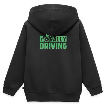 Rallye - Sweat Premium à capuche zippé enfant bio - noir - Dos - AI Model Kid Male (0cm)