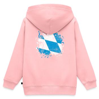 Musik Bayern - Kinder Premium Organic Zip Hoodie - Rosa - Hinten - AI Model Kid Female (0cm)