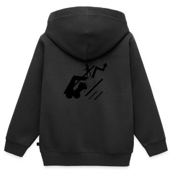 Back to the Future - Kids Premium Organic Zip-up Hoodie - black - Back - AI Model Kid Male (0cm)