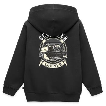 Landwirt Traktoren Geschenk · Schierer Lohner - Kinder Premium Organic Zip Hoodie - Schwarz - Hinten - AI Model Kid Male (0cm)