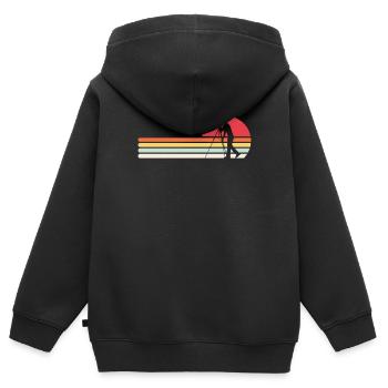 Fotograf - Kinder Premium Organic Zip Hoodie - Schwarz - Hinten - AI Model Kid Male (0cm)