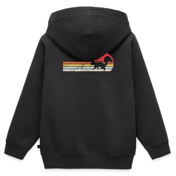 Eichhörnchen Eichhörnchen Eichhörnchen - Kinder Premium Organic Zip Hoodie - Schwarz - Hinten - AI Model Kid Male (0cm)