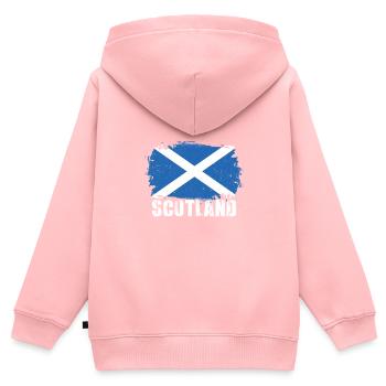 Écosse - Sweat Premium à capuche zippé enfant bio - rose - Dos - AI Model Kid Female (0cm)