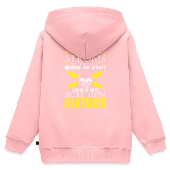 Wächter Des Stroms - Kinder Premium Organic Zip Hoodie - Rosa - Hinten - AI Model Kid Female (0cm)