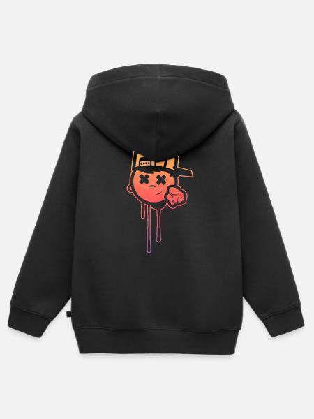 Graffiti - Kinder Premium Organic Zip Hoodie - Schwarz