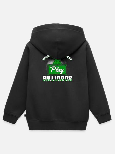 Snooker Billard - Kinder Premium Organic Zip Hoodie - Schwarz