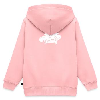 Koch - Kinder Premium Organic Zip Hoodie - Rosa - Hinten - AI Model Kid Female (0cm)
