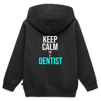 Dentist Dentist - Kids Premium Organic Zip-up Hoodie - black - Back - AI Model Kid Male (0cm)