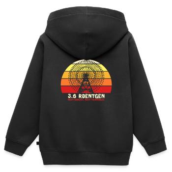 3.6 Roentgen Not Great Not Terrible - Sweat Premium à capuche zippé enfant bio - noir - Dos - AI Model Kid Male (0cm)