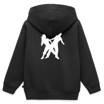 Dance - Kids Premium Organic Zip-up Hoodie - black - Back - AI Model Kid Male (0cm)