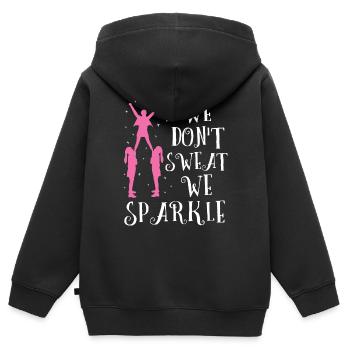 Cheerleading - Sweat Premium à capuche zippé enfant bio - noir - Dos - AI Model Kid Male (0cm)