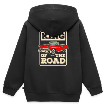 Classic Car Oldtimer Auto Wagen - Kinder Premium Organic Zip Hoodie - Schwarz - Hinten - AI Model Kid Male (0cm)