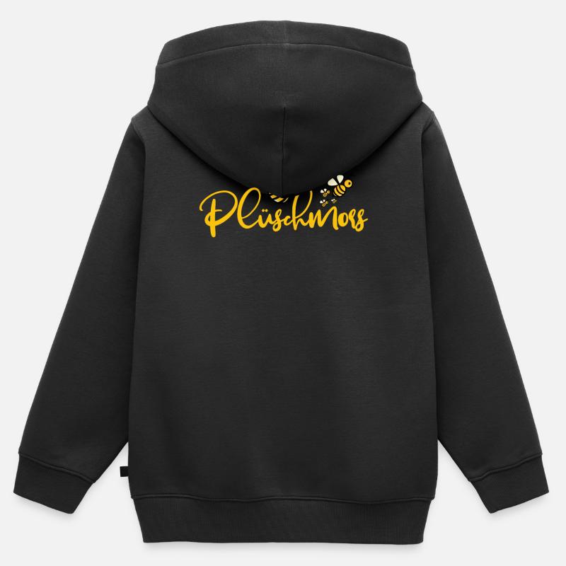 Apiculteurs Abeilles Miel cadeau · Peluches - Sweat Premium à capuche zippé enfant bio - noir
