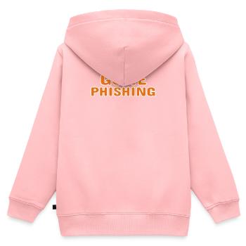 pirate informatique - Sweat Premium à capuche zippé enfant bio - rose - Dos - AI Model Kid Female (0cm)
