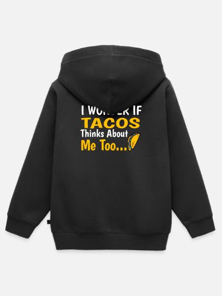 Taco - Kinder Premium Organic Zip Hoodie - Schwarz
