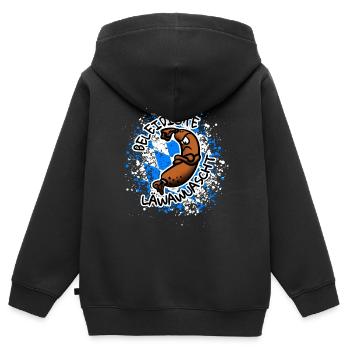 Beleidigte Leberwurst auf bairisch | Läwawuascht - Kinder Premium Organic Zip Hoodie - Schwarz - Hinten - AI Model Kid Male (0cm)