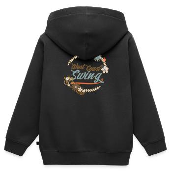 WCS Dance West Coast Swing Dance Gift - Kids Premium Organic Zip-up Hoodie - black - Back - AI Model Kid Male (0cm)
