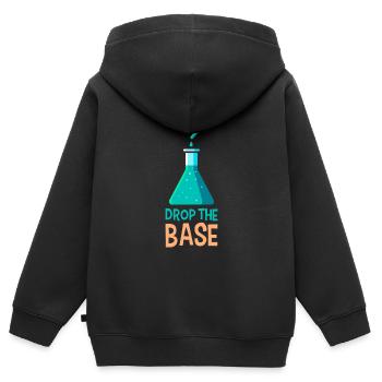 Drop The Base, chemistry chemist laboratory laboratory - Kids Premium Organic Zip-up Hoodie - black - Back - AI Model Kid Male (0cm)