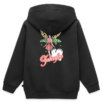 Zahnfee Mystische Fee mit einem Zahn - Kinder Premium Organic Zip Hoodie - Schwarz - Hinten - AI Model Kid Male (0cm)